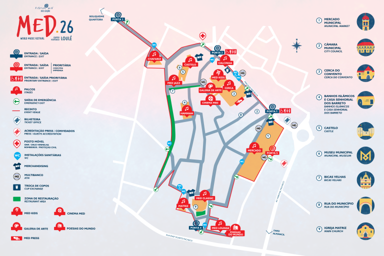 Mapa do Recinto - Festival MED 26